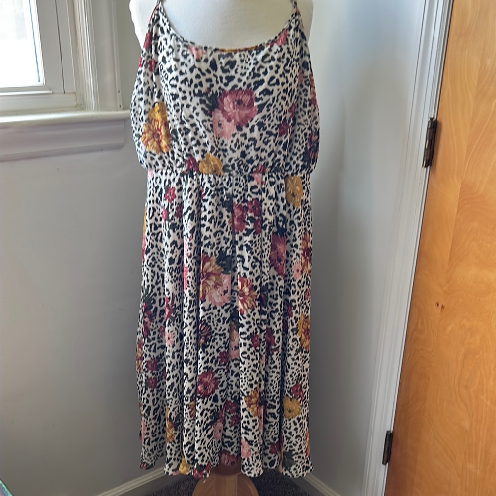 Torrid Multicolor Floral Leopard Dress
